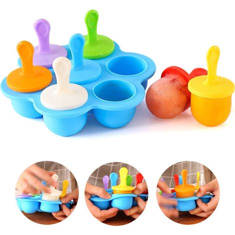 Mini Stampino Gelato Silicone Formine Ghiaccioli Riutilizzabili Bastoncini (1/5)