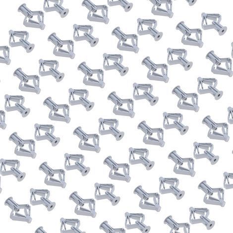50 Pièces Cheville murale en, M8x50mm Universel Bouchons d'extension, Cheville à Cavité Expansible, Manche en Plastique, Raccord d'ancrage en Nylon pour Argile, Plaque de Plâtre (1/5)