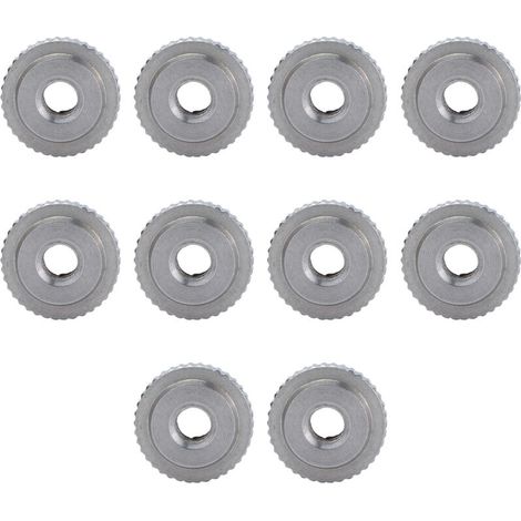 Écrou moleté à oreilles en acier inoxydable 304, tête plate moletée, trou traversant, serrage manuel, M4 (1/5)
