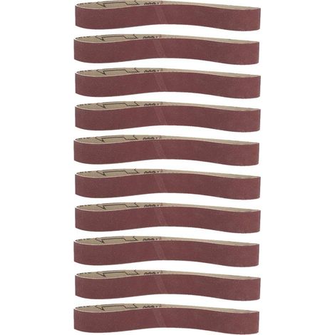 10pcs Ceinture de ponçage Ceinture abrasive d'alumine Bande de ponçage Meulage des bandes de papier abrasif 520×20(400) (1/5)