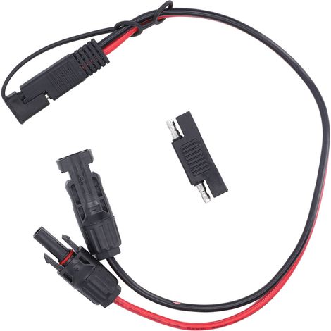 Câble de connexion pour panneau solaire 12AWG en cuivre PVC, adaptateur pour panneau solaire vers SAE pour motos et voitures (1/5)