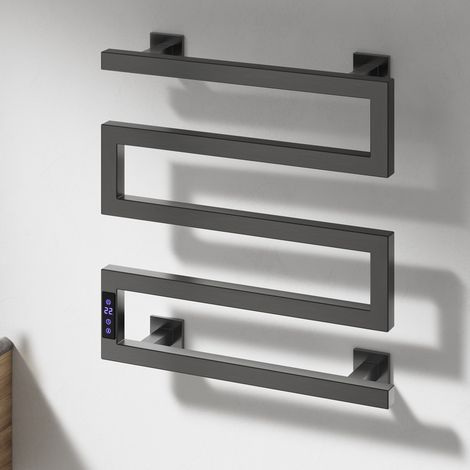 Reina Vispa Electric Heated Towel Rail 510mm H x 500mm W - Gun Metal (1/4)
