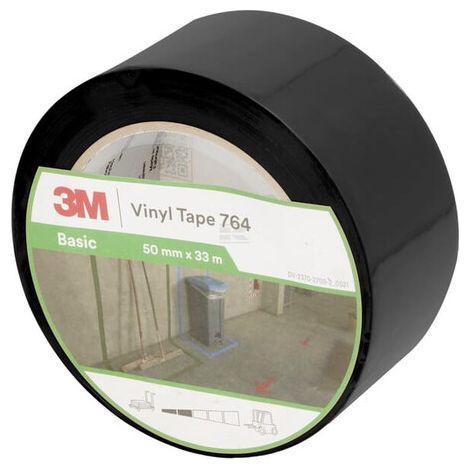 Cinta de vinilo 764 negro 50mm x 33m 3M 7100260600