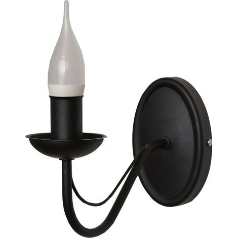 Helam MALBO Bougie Applique Noire 25cm