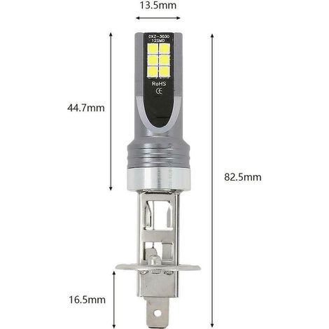 Ampoules LED antibrouillard blanches type Xenon 1700LM CSP pour projecteur antibrouillard, alimentation 12V à 24V, lot de 2 pièces