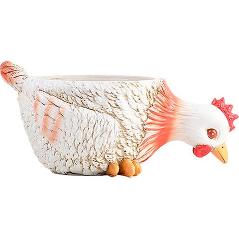 Pot de fleurs décoratif motif coq pour plantes grasses, décoration minimaliste intérieur extérieur patio, design original et élégant (1/5)