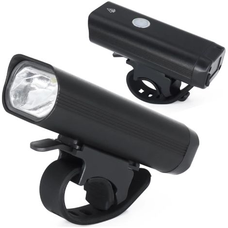 Luz delantera LED para bicicleta SUPER BRILLANTE 8H ILUMINACIÓN luz delantera para bicicleta 800LM 1800mAh iluminación impermeable luz para bicicleta negra (1/5)