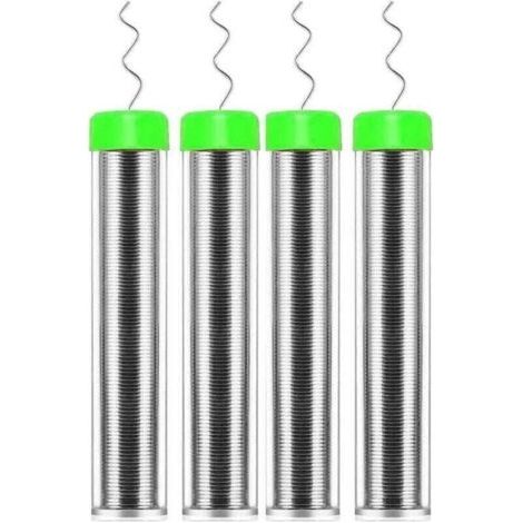Lot de 4 bobines de soudure de 0,8 mm, noyau de colophane sans plomb, soudure, flux, soudure pour la réparation de composants de soudure électrique et le bricolage (1/3)
