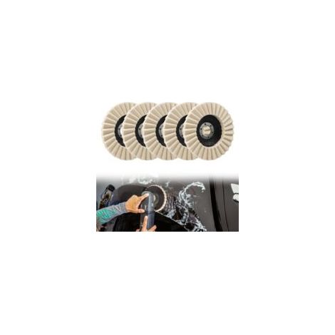 Lot de 5 disques de polissage 125 mm x 22,2 mm, disques de polissage en feutre, disques de polissage en feutre, disques de polissage flexibles pour meuleuse d'angle, pour meuleuse d'angle, pour (1/5)
