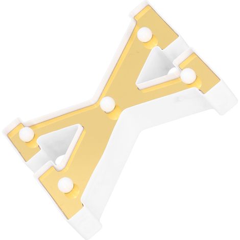 X-förmige Lampe, einzigartiges Leuchtschild mit englischem Alphabet, warmweiß, für die Dekoration von Haus, Bar oder Café (1/5)