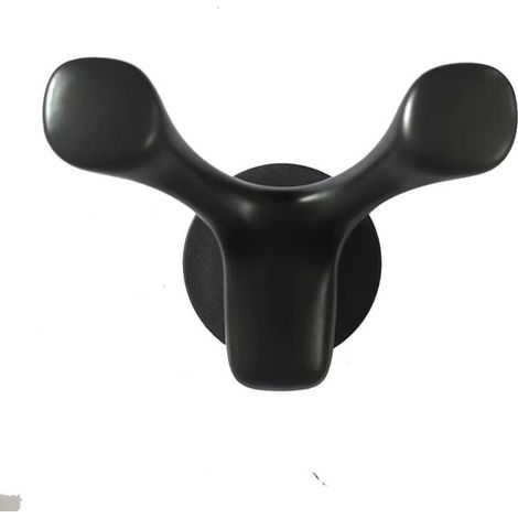 Set aus 2 robusten Magnethaken für Mäntel und Hüte, starke, gummierte Magnete, Doppelhaken für Metall- und Wandoberflächen.