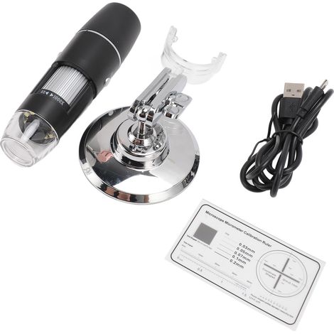 Microscope numérique sans fil portable mini WiFi USB 0 à 1000x, 8 LED, caméra d'inspection pour téléphone, PC et tablette (1/5)