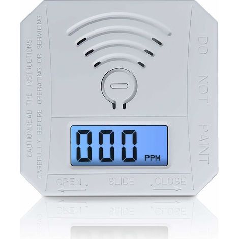 Détecteur de Monoxyde de Carbone CO Certifié UL 2034, Alarme Gaz avec Écran LED Numérique pour Maison et Garage, Alimenté par Pile (1/4)