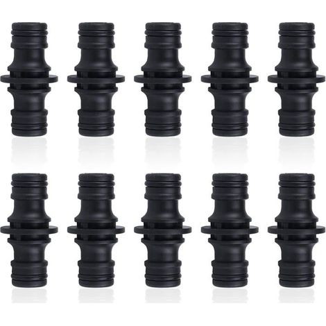 10 raccords de tuyau d'arrosage bidirectionnels de 1/2 pouce, rallonge de tuyau d'arrosage en plastique, raccords de tuyau (1/5)