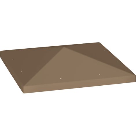 3x3 m braune Terrassenüberdachung aus 600D Oxford-Gewebe mit Abflusslöchern