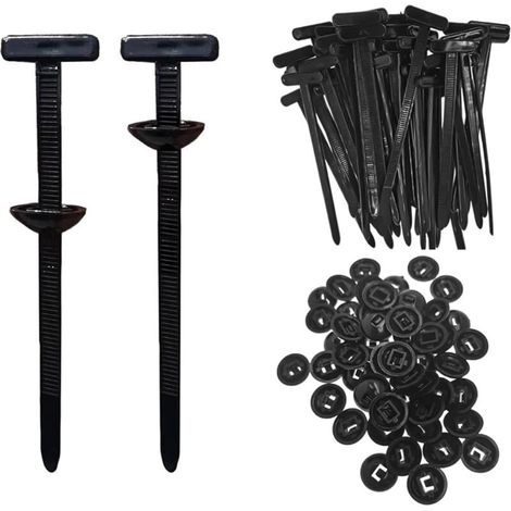 Serre Cable, Attaches en Nylon pour Réparation Automobile, Fixation Rapide et Perçage, 50 Pièces-N