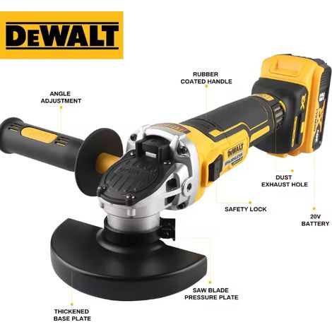 Akku-Winkelschleifer 18V DEWALT DCG405 Scheibe 125mm bürstenloser Motor (1/5)