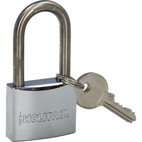 WOLFPACK LINEA PROFESIONAL candado inoxidable arco largo 40mm. (1/5)