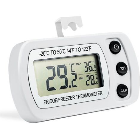 Thermomètre pour réfrigérateur, thermomètre numérique pour congélateur avec crochet, écran LCD facile à lire (1/5)