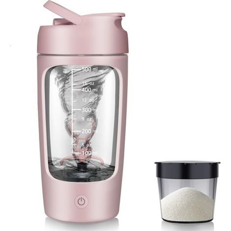 Ce shaker à protéines électrique de 650 ml est rechargeable par USB, portable et facile à nettoyer, ce qui en fait un accessoire de fitness idéal. Convient pour le sport et un usage quotidien.