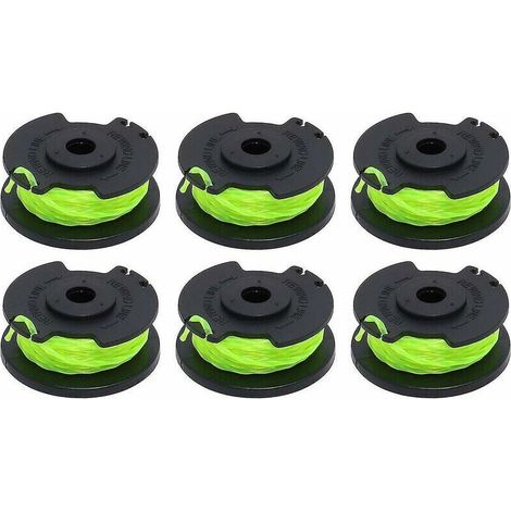 Zubehör für Freischneider: Packung mit 6 Ersatzspulen für den Rac143 Trimmer, kompatibel mit Ryobi 36V-Crezuo