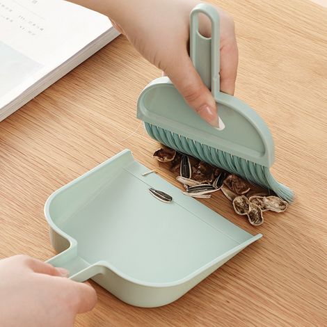 Mini Balayette et Ramasse-Poussière pour Bureau Portable - Set de Nettoyage Petite Main pour Table, Lit, Rebord Fenêtre - Design Sécurisé pour Enfants - Matériau Plastique Durable - Dimensions 20.5x14 (1/5)