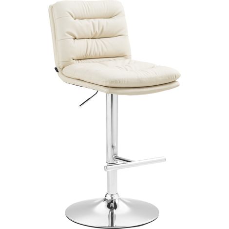 Barhocker Damar Kunstleder creme chrom