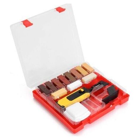 Outils spéciaux supplémentaires, kit de réparation pour stratifié, système de cire, revêtement de sol, plan de travail, mallette robuste, ensemble d'outils pour la réparation des rayures et des éraflu (1/5)