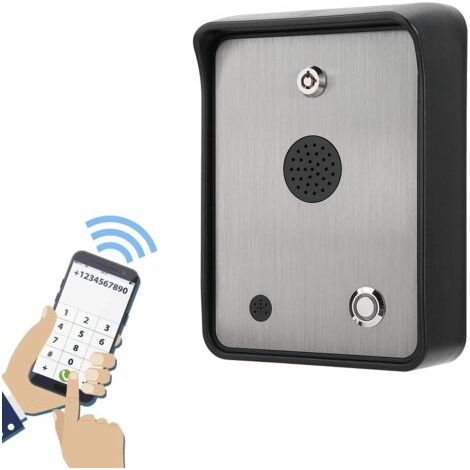 Interphone vidéo GSM étanche, appel à distance compatible avec les systèmes d'alarme, communication bidirectionnelle, installation facile. (1/5)