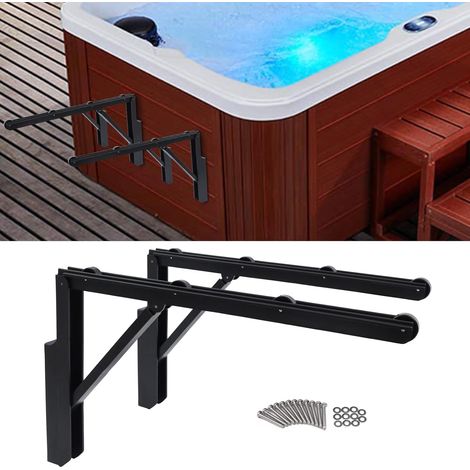 Lot de 2 housses protection pour jacuzzi - Support levage rouleau Pour bâche piscine (1/5)