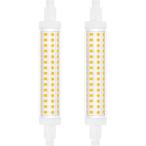 10W Ampoule LED R7S Lineal Slim 118 mm J118 Blanc Naturel 4000 K avec 1300 lm, 360 degrés (2 unités) [Classe énergétique A+]