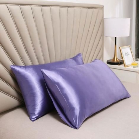 Taies d'oreiller Satin Rectangulaire Confort Lot de 2 Bleu Clair Bleu Clair Bleu Clair TAIE OREILLER (1/4)