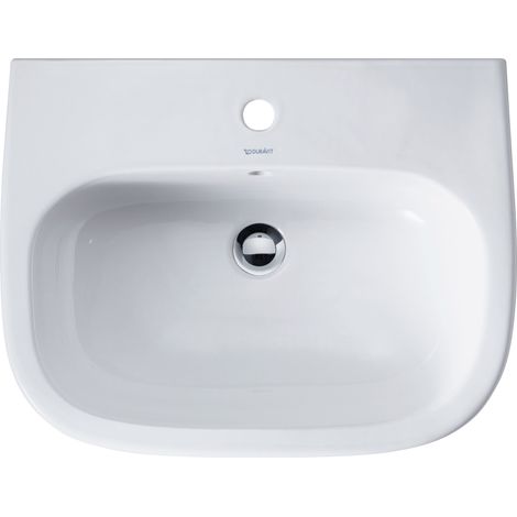 Duravit – Lavabo suspendu D-Code 600x460mm blanc – Céramique – 1 trou de robinetterie – Trop-plein intégré (1/10)
