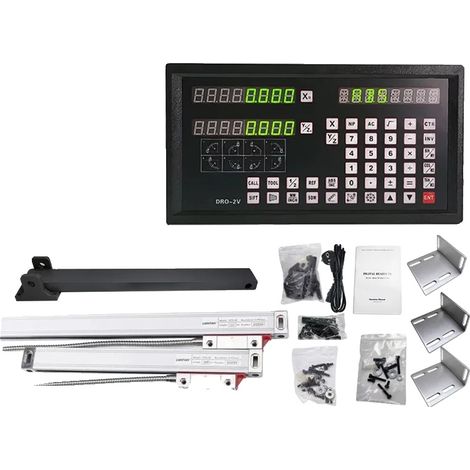 Pantalla digital, alta precisión, compatibilidad versátil, conjunto DRO-2V de 5 µm (1/2)
