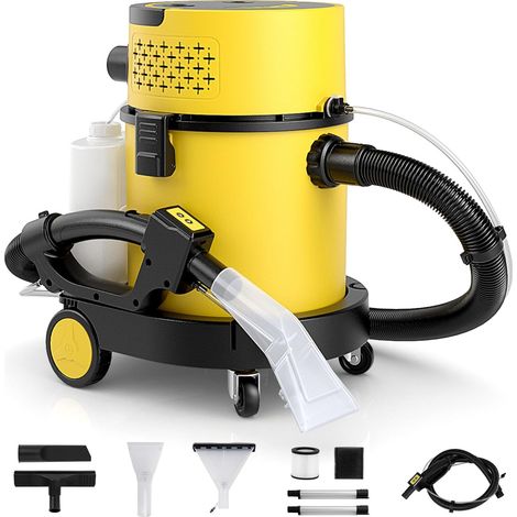 Goplus – Nettoyeur de tapis sec et humide 1200W – Aspiration 17 kPa – Réservoir 20L – 9 accessoires avec filtre HEPA – Télécommande pour nettoyage facile - EAU 20 L (1/5)
