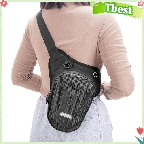 Sac de jambe de moto, sac de taille en polyester EVA avec sangles réglables, pour l'équitation, la randonnée, le cyclisme, (1/4)