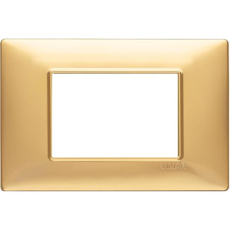 Placca 3M oro opaco Vimar Plana 14653.25 (1/3)