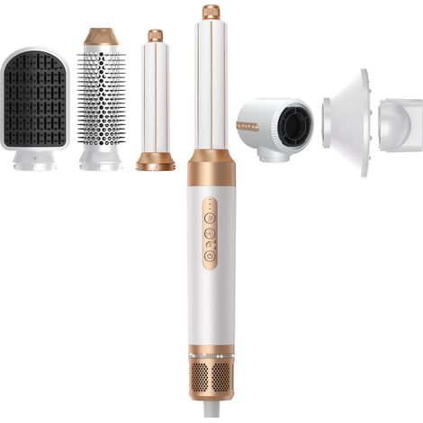 Peigne à air chaud 7 en 1 – Fer à friser multifonctionnel – Sèche-cheveux haute vitesse, fer à friser, peigne lisseur. (1/5)