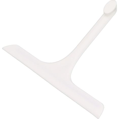 Fensterabzieher mit rutschfestem Silikongriff, zum Reinigen von Fenstern, Badezimmerfenstern und Küchenspiegeln, weiß (1/5)