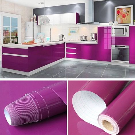 Papier peint adhésif pour meubles, brillant à paillettes, 40 x 300 cm, stickers vinyle imperméables pour meubles, murs de cuisine, tables, salles de bains, placards et (1/5)