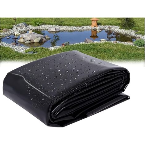 1 Bâche De Bassin 5x6 M En Hdpe Noir Résistante Aux Uv Pour Étang À Poissons Et Jardin Aquatique (1/5)