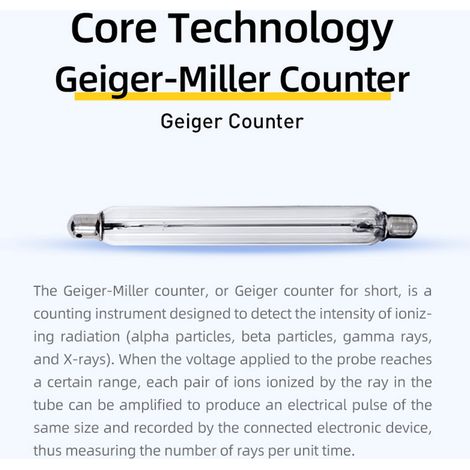 Compteur Geiger Portable avec écran couleur TFT, détecteur de rayonnement nucléaire, dosimètre personnel, testeur de rayons β et X (1/5)