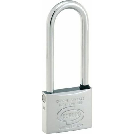 Lucchetto CORBIN, arco lungo 25 cm, per uso marino, in blister resistente all'acqua. (1/3)
