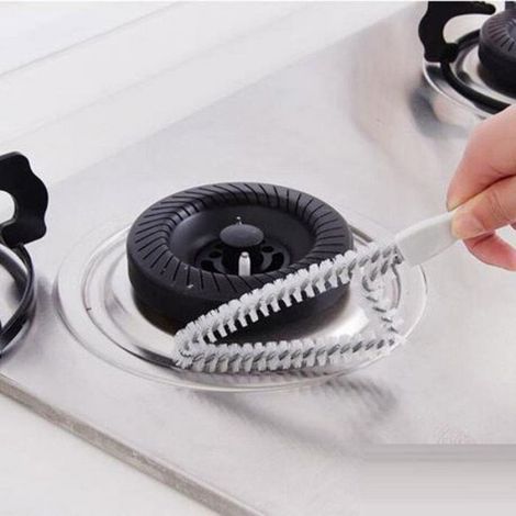 Brosse De Nettoyage - Tête Flexible En Fil De Fer Et Plastique - Pour Rails De Fenêtres Et Portes Coulissantes - 1 Pièce (1/5)