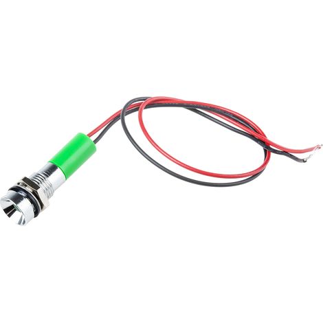 Voyant LED lumineux Vert RS PRO, dia. 8mm, 220V c.a., IP67 ( Prix pour 1 )