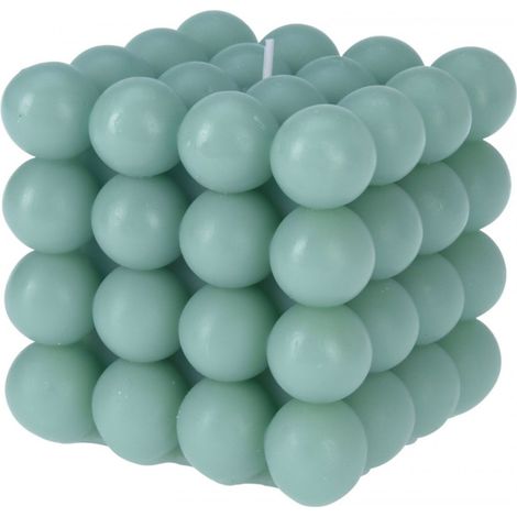 Bougie carrée design boules 10x10cm (1/3)
