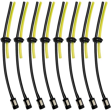 Set universale di 8 filtri carburante, tubi carburante universali, tubi carburante in gomma per decespugliatori, soffiatori per foglie, motoseghe e tagliasiepi. (1/5)