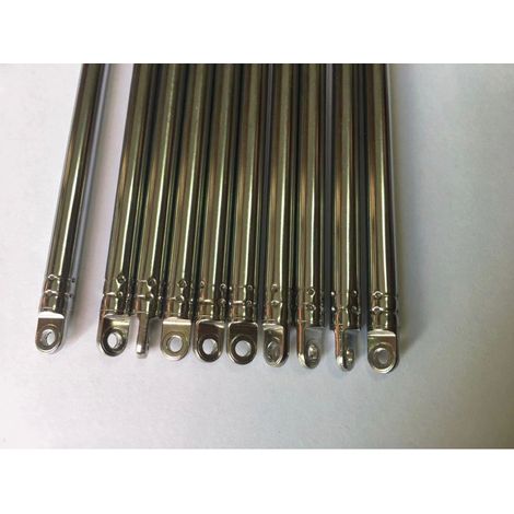Tige télescopique pour amplificateur/antenne radio, 6120-6 sections, 140 mm à plat, 630 mm déployée, 6 mm de diamètre. (1/3)