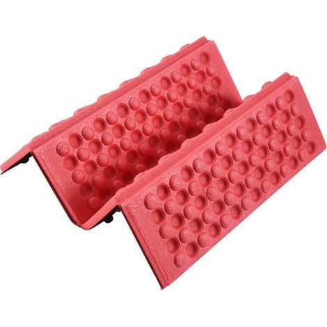 Coussin de siège pliable en mousse personnalisable, coussin de chaise imperméable, rouge et noir. (1/2)