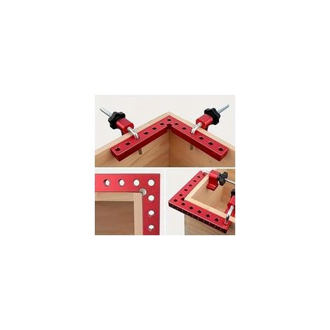 Linghhang – Équerre de charpentier en alliage d'aluminium 12 x 12 cm – Angle 90° – Pour assemblage précis et stable – Poids léger 0,35 kg (1/5)